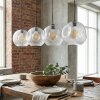 Ripoll Suspension, Boule lumineuse, Suspension Clair, 4 lumières