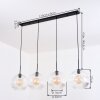 Ripoll Suspension, Boule lumineuse, Suspension Clair, 4 lumières