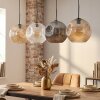 Ripoll Suspension, Boule lumineuse, Suspension Ambre, Clair, Fumé, 4 lumières