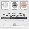 Ripoll Suspension, Boule lumineuse, Suspension Ambre, Clair, Fumé, 4 lumières