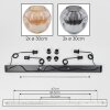 Ripoll Suspension, Boule lumineuse, Suspension Ambre, Fumé, 4 lumières