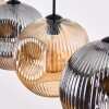 Ripoll Suspension, Boule lumineuse, Suspension Ambre, Fumé, 4 lumières
