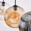 Ripoll Suspension, Boule lumineuse, Suspension Ambre, Clair, Fumé, 4 lumières