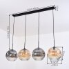 Ripoll Suspension, Boule lumineuse, Suspension Ambre, Clair, Fumé, 4 lumières
