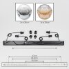 Ripoll Suspension, Boule lumineuse, Suspension Ambre, Clair, Fumé, 4 lumières