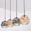 Ripoll Suspension, Boule lumineuse, Suspension Ambre, Clair, Fumé, 4 lumières
