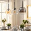 Koyoto Suspension, Boule lumineuse, Suspension Ambre, Clair, Fumé, 3 lumières