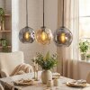 Koyoto Suspension, Boule lumineuse, Suspension Ambre, Fumé, 3 lumières