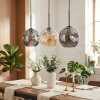 Koyoto Suspension, Boule lumineuse, Suspension Ambre, Fumé, 3 lumières