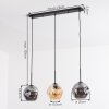Koyoto Suspension, Boule lumineuse, Suspension Ambre, Fumé, 3 lumières