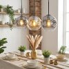 Ripoll Suspension, Boule lumineuse, Suspension Ambre, Clair, Fumé, 3 lumières