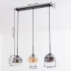 Ripoll Suspension, Boule lumineuse, Suspension Ambre, Clair, Fumé, 3 lumières