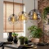 Ripoll Suspension, Boule lumineuse, Suspension Ambre, Clair, Fumé, 3 lumières