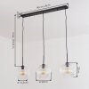Ripoll Suspension, Boule lumineuse, Suspension Clair, 3 lumières