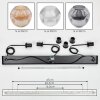Ripoll Suspension, Boule lumineuse, Suspension Ambre, Clair, Fumé, 3 lumières
