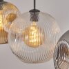 Ripoll Suspension, Boule lumineuse, Suspension Ambre, Clair, Fumé, 3 lumières