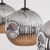 Ripoll Suspension, Boule lumineuse, Suspension Chrome, Fumé, 3 lumières