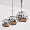 Ripoll Suspension, Boule lumineuse, Suspension Chrome, Fumé, 3 lumières