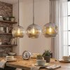 Ripoll Suspension, Boule lumineuse, Suspension Chrome, Fumé, 3 lumières