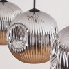 Ripoll Suspension, Boule lumineuse, Suspension Chrome, Fumé, 3 lumières