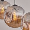 Ripoll Suspension, Boule lumineuse, Suspension Chrome, Fumé, 3 lumières