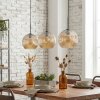 Ripoll Suspension, Boule lumineuse, Suspension Ambre, 3 lumières