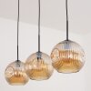 Ripoll Suspension, Boule lumineuse, Suspension Ambre, 3 lumières