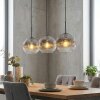 Ripoll Suspension, Boule lumineuse, Suspension Clair, Fumé, 3 lumières