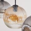 Ripoll Suspension, Boule lumineuse, Suspension Ambre, Clair, Fumé, 3 lumières