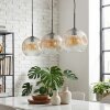 Ripoll Suspension, Boule lumineuse, Suspension Ambre, Clair, 3 lumières