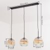 Ripoll Suspension, Boule lumineuse, Suspension Ambre, Clair, 3 lumières