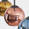 Koyoto Suspension, Boule lumineuse, Suspension Bleu, Or, Cuivré, 3 lumières
