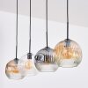 Ripoll Suspension, Boule lumineuse, Suspension Ambre, Clair, Fumé, 4 lumières