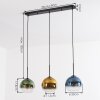 Koyoto Suspension, Boule lumineuse, Suspension Bleu, Or, Vert, Clair, 3 lumières