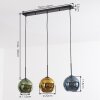Koyoto Suspension, Boule lumineuse, Suspension Bleu, Or, Vert, 3 lumières