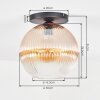 Koyoto Plafonnier, Boule lumineuse 30 cm Ambre, Clair, 1 lumière