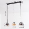 Koyoto Suspension, Boule lumineuse, Suspension Ambre, Clair, Fumé, 3 lumières