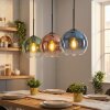 Koyoto Suspension, Boule lumineuse, Suspension Bleu, Vert, Clair, Cuivré, 3 lumières