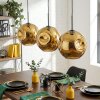 Ripoll Suspension, Boule lumineuse, Suspension Or, 3 lumières