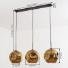Ripoll Suspension, Boule lumineuse, Suspension Or, 3 lumières