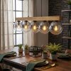 Gastor Suspension, Boule lumineuse, Suspension Écru, Noir, 5 lumières