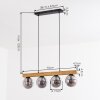 Gastor Suspension, Boule lumineuse, Suspension Écru, Noir, 4 lumières