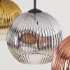Ripoll Suspension, Boule lumineuse, Suspension Chrome, Or, Clair, Cuivré, Fumé, 3 lumières