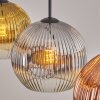 Ripoll Suspension, Boule lumineuse, Suspension Chrome, Or, Clair, Cuivré, Fumé, 3 lumières