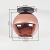 Koyoto Plafonnier, Boule lumineuse 30 cm Cuivré, 1 lumière