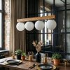 Gastor Suspension, Boule lumineuse, Suspension Écru, Noir, 4 lumières