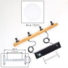 Gastor Suspension, Boule lumineuse, Suspension Écru, Noir, 4 lumières