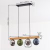 Gastor Suspension, Boule lumineuse, Suspension Écru, Noir, 4 lumières