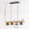 Gastor Suspension, Boule lumineuse, Suspension Écru, Noir, 4 lumières