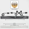 Ripoll Suspension, Boule lumineuse, Suspension Or, Clair, 3 lumières
